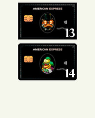 CUSTOMIZED AMERICAN EXPRESS Credit Card Sticker Metal