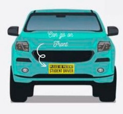 New Student Driver Car Sticker, Magnetic, Waterproof, UV Resistant