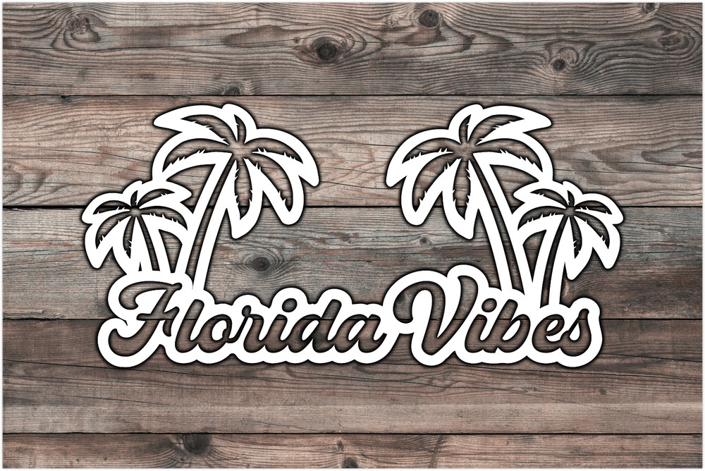 Florida Vibes Decal Sticker Vinyl Graphics – 6.5 x 3.1 inch