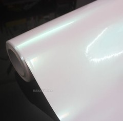 50FT X 5FT Car Wrap Dawn White Pearl Metallic Mirror Chrome Vinyl PVC Sticker US