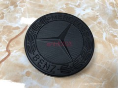 Front Hood Emblem AMG Matte Black Flat Laurel Wreath Badge Mercedes 0008171701