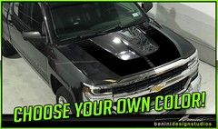 Vinyl Decal Graphics 4 Fits- Chevy Silverado Hood Racing Stripes 2016 2017 2018