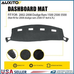 Fit 02-08 Dodge Ram 1500 2500 3500 Dashboard Dash Cover Mat Pad Black Gray Color