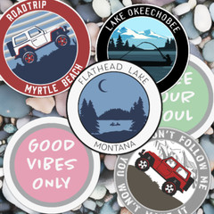Good Vibes Car Truck Window Bumper Graphics Vinyl Sticker Decal Souvenir Retro