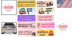Customizable Fun 10PC Bumper Magnet Set – Ideal Gift for Prankster Drivers