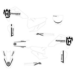Husqvarna graphic kit 2019-2022 450 FC TC black on white bg FREE SHIPPING!!!
