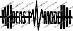 Beast Mode,#Beastmode,Fitness,Exercise,Barbell,Crossfit,Custom Vinyl Decal