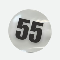 Pair of 12″ Magnetic Race Car Number 55 Circular Magnet