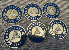 Lot 6 Rare NOS MERCEDES BENZ Logo Decal Sticker 2 Inch Round Truck SUV CAR