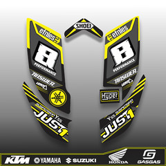 Kit Gráfico Yamaha YFZ 450 2003-2008 ATV Stickers Decals Personalizado