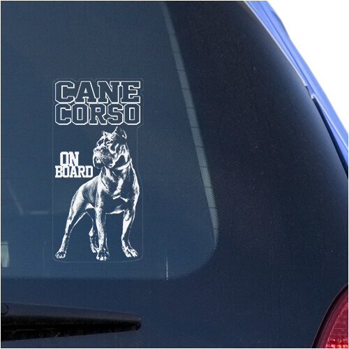 CANE CORSO CLEAR VINYL DECAL STICKER FOR CAR OR TRUCK WINDOW, DOG SIGN ART PRINT