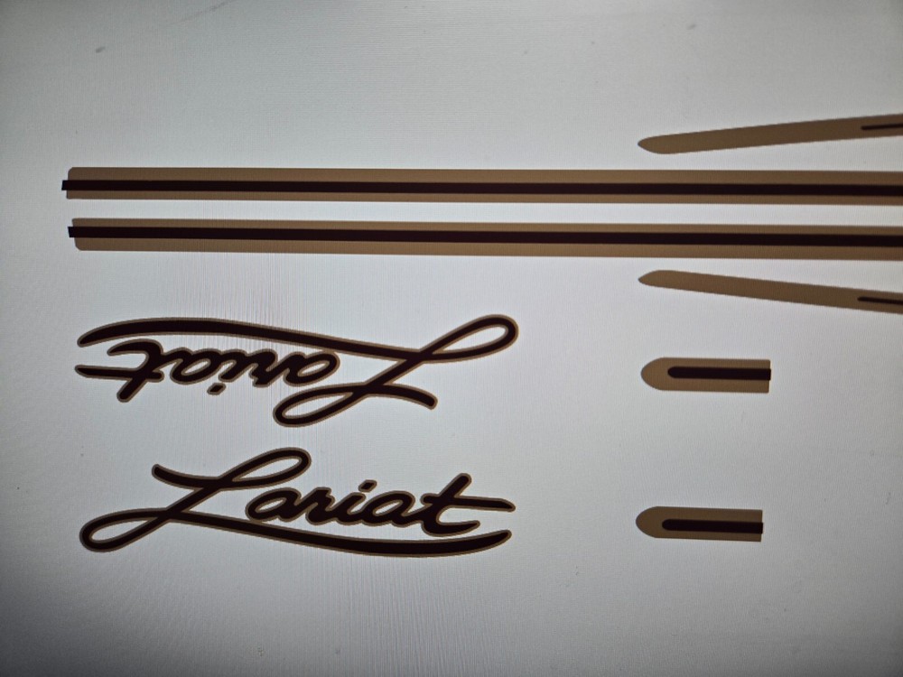 CUSTOM Lariat Stripe Kit fits 2001-2003 F150 Extended or Crew Cab UPPER ONLY