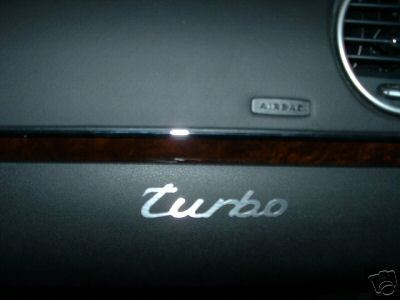 (2) TURBO dashboard badge decal