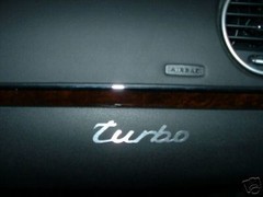 (2) TURBO dashboard badge decal