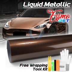 ESSMO PET Liquid Metallic Mocha Brown Car Vehicle Vinyl Wrap Decal Sticker