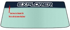 FITS EXPLORER VEHICLE WINDSHIELD BANNER VINYL DECAL WITH APPLICATION TOOL