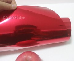 65FT Stretch Full SUV Car Wrap Red Mirror Chrome Metal Vinyl Sheet Sticker US