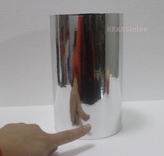 4inch Wide Adhesive Glossy Mirror Chrome Vinyl Wrap Car Sticker Strip Silver AB
