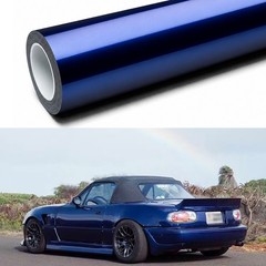 96″x60″ Ultra Gloss PET Metallic Blueberry Car Vinyl Wrap Air Release 8FTx 5FT