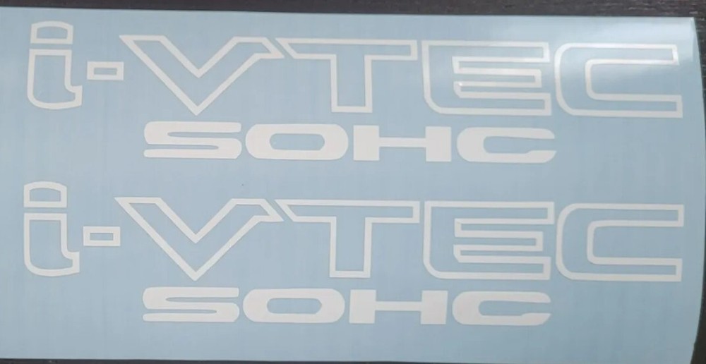 2x i-VTEC SOHC 11.5″ W emblem Vinyl Decal Honda Civic Si Type R Drift JDM