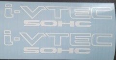 2x i-VTEC SOHC 11.5″ W emblem Vinyl Decal Honda Civic Si Type R Drift JDM