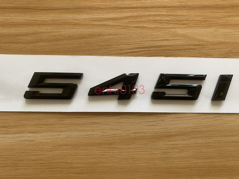 Gloss Black 3D ABS Letters Trunk 545i Emblem Rear Badge for BMW 2017-2022 545i