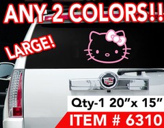 LARGE HELLO KITTY 20×15 DECAL STICKER ANY2 COLORS #6310