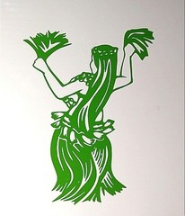 CUSTOM ORDER ~22″ INCH HAWAIIAN HULA DANCER GIRL Vinyl decal Sticker