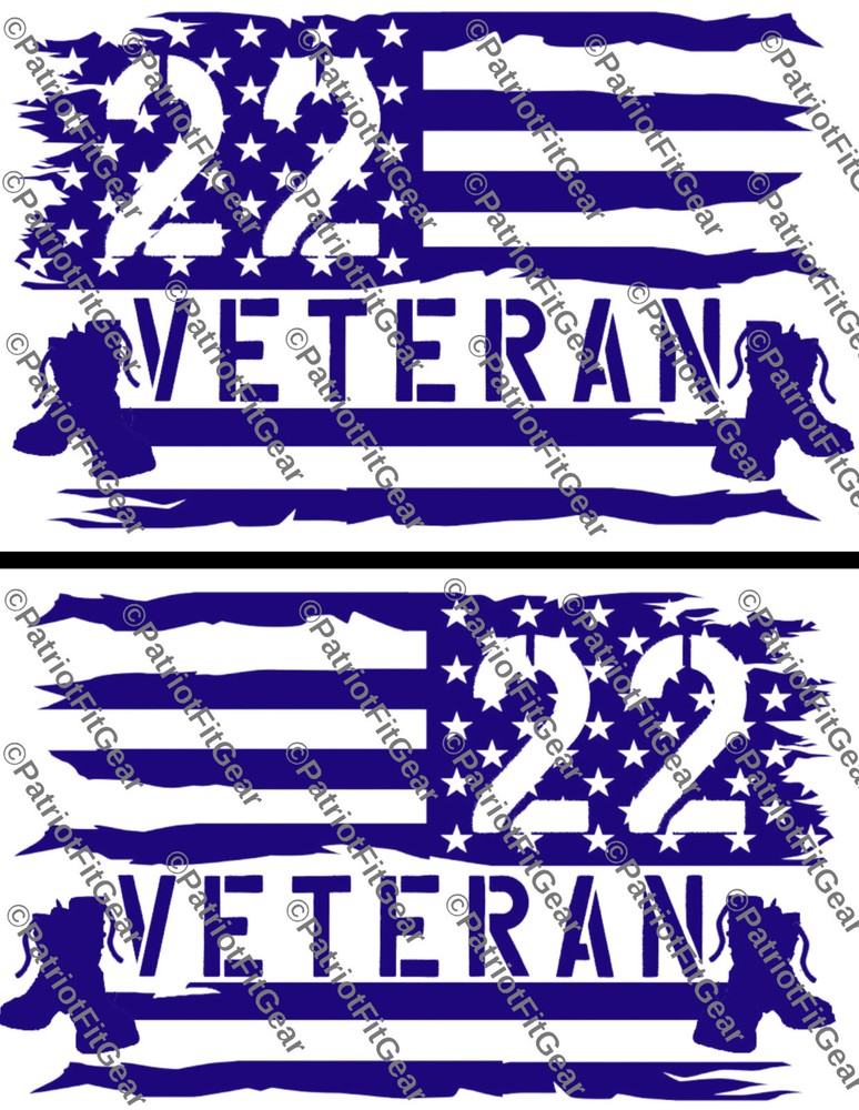 Veteran 22,PTSD The War Within,Support Our Troops,Military,Custom Vinyl Decals