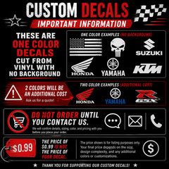 Custom Vinyl Decal Die Cut Logo Sticker Durable Outdoor tool box laptop truck