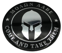 1x Metal Molon Labe Decal Spartan Sticker Emblem Badge Car Truck 2.2″ Dome Shape