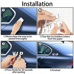 Lamoutor 43Pcs Car Emblem Letters Small size (height 1.1 inches), A-Silver