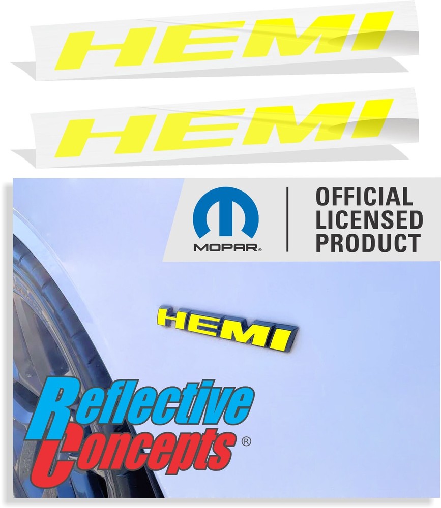 HEMI Hood or Fender Badge Overlay Decals for 2011-2019 Dodge Challenger