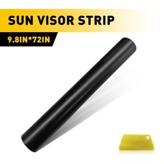 60Inches Matte Black Window Sun Visor Strip Tint Film Windshield UV Shade Decal