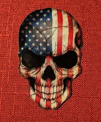 REFLECTIVE MAGNET SKULL AMERICAN FLAG 3M USA TRUCK HELMET VEHICLE FRIDGE