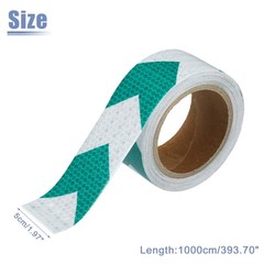 Universal Piece of 1 5cm x 10m Arrow Car Reflective StickersSafety Warning Tape