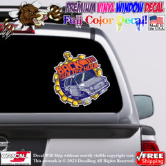 Back To The Oldschool Funny Full Color Car Truck Window Vinyl Decal Sticker.