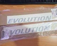 MITSUBISHI Genuine LANCER EVO5 CP9A EVOLUTION V Side Door Decal Silver Yellow x2
