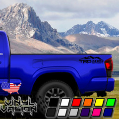 2x TRD 4X4 Sport Bedside Vinyl Decal Sticker for Toyota Tacoma Tundra
