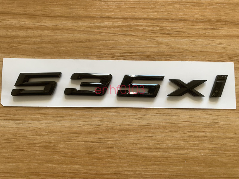 Gloss Black 3D ABS Letters Trunk 535xi Emblem Rear Badge for BMW 2017-2022 535xi