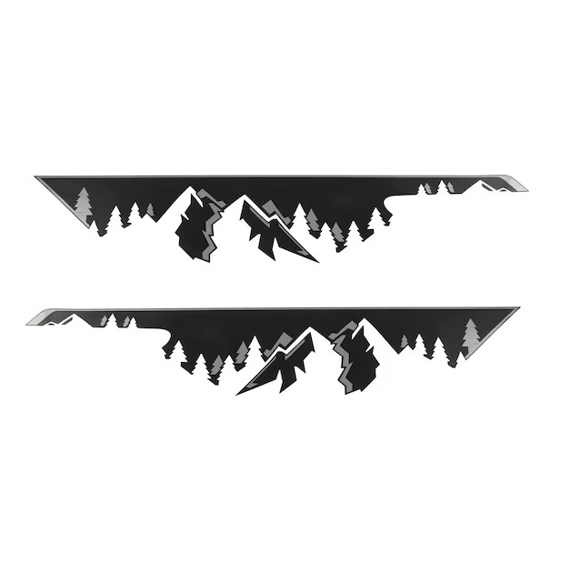 2026 Chevy Silverado EV Bodyside Decal Package Black Gray Accents 85039991 OEM
