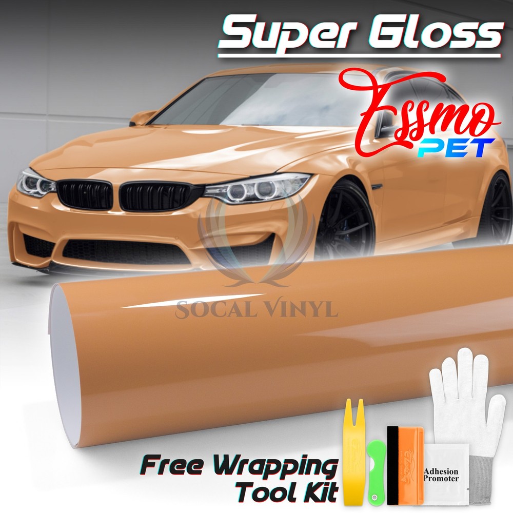 PET Super Gloss Sand Stone Vehicle Vinyl Wrap Decal Sheet Film Like Paint