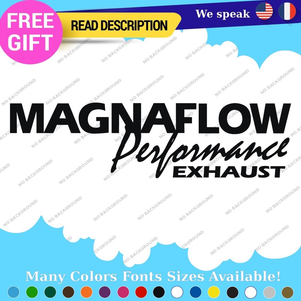 Fit Large Magnaflow Performance Exhaust Decals Stickers Vinyl JDM Race Muffer.