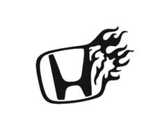 Flaming Honda vinyl decal 5″ x 4″ car truck laptop jdm sticker funny design
