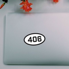 Montana Area Code 406 Stickers | 5×3-Inches | Laminated UV Protected