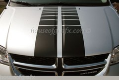 Hood Strobe Strobes Faded stripes graphics decals stripes Fit Dodge Caravan