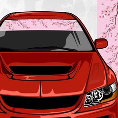 Sakura Windshield Banner – Cherry Blossom Sun Strip JDM Pink Visor Decal