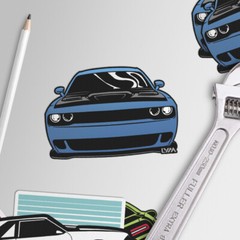2008-2023 Dodge Challenger Front/Rear Decal/Sticker – Multiple Colors