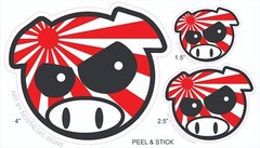 JDM sticker bomb Angry Pig Rally Decal Vinyl Drift Laptop Bottle Rising Sun 3PK