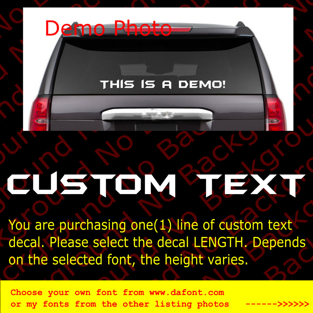 PERSONALIZED/CUSTOMIZED/FREE TEXT Vinyl Decal Fits Batman Bat Mobile Craft FT002